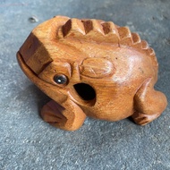 2 Wooden Frogs 4 Inches Width 7 CM Length 11 Cm.height 7