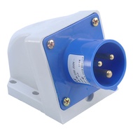 Blue 240V 16 AMP 3 PIN Industrial Field Sockets &amp; Sockets IP44 2P+E Male / Female Receptacle outlet