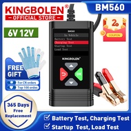 KINGBOLEN BM560 6V 12V Car Motorcycle Battery Tester 100-2000CCA Battery System yzer Charging Cranking Test Tools PK BM550