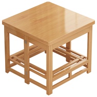 Foldable Hot Table Household Square Dining Table Hunan Winter Hot Rack Solid Wood Bamboo Multi-Functional Heating Table
