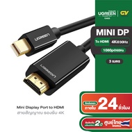 UGREEN Mini Display Port to HDMI สายสัญญาณ รองรับ 4K หัวต่อชุบทอง รุ่น MD101