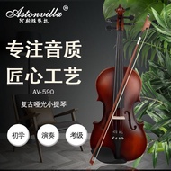 stock🔥quick delivery🔥AV-590Aston Villa Violin1/2Retro Matte Ebony Accessories Manual Polishing Begin