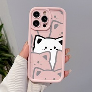 White Cat For Phone Case For IPhone 7Plus 11 14 15 12 13 Pro Max X XR 15 78Plus XS Max Shockproof Case