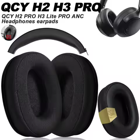Earphone pads For QCY H2 PRO H3 Lite PRO ANC replacement Earpads Mesh cloth Memory Covers Sponge Sof