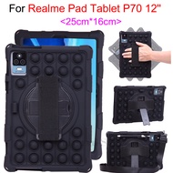For Realme Pad Tablet P70 12 Inch Stress Reliever Toys Soft shockproof back shell  Push Bubble Kids 
