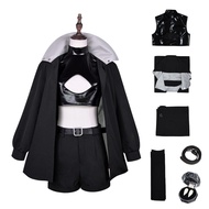 HNZQE Anime Call Of The Night Nanakusa Nazuna Cosplay Costume Black Vampire Dress Halloween Set with