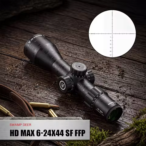 SWAMP DEER HD MAX 6-24X FFP Tactical Outdoor Hunting Optics Scope Airsoft Gear Illuminated Mildot Si