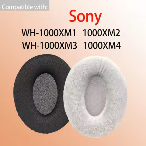 Velour Mesh Foam Earpads for Sony WH-1000 XM1 XM2 XM3 XM4 Headphones Ear Cushions Headset Pad Covers