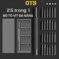 Bộ tua vít đa năng DTS nam châm 24 chi tiết bộ tô vít sửa chữa điện thoại laptop mắt kính đồng hồ bộ
