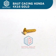 [50 Pcs Package] Honda 4x16 Gold Worm Bolts/4x16 Gold Worm Bolts/Honda/Matic/Bebek/Matic Body Cover 