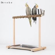 [Devoko] Parrot Perch, Wooden Bird Training Perch, Gym Stand, Parrot Cage Accessories, Parrot Traini