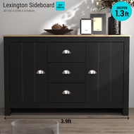 Synergy House Lexington Kabinet Display 2 Pintu 3 Laci | Simpanan | 2.5ft Tinggi | Sideboard