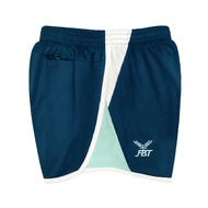 FBT Shorts Back Zip Pocket #SA2019 [Navy Blue/Light Turquoise/White]