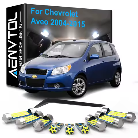 7pcs Car Accessories LED Interior Lights Canbus For Chevrolet Aveo 2004 2005 2006 2007 2008 2009 201