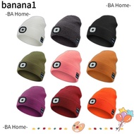 BANA Bluetooth Beanie Hat, With Light Speaker Mic Headlamp Cap, Headphones Removable Rechargeable LE