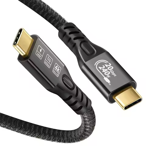 USB4 Cable 40Gbps 240W Thunderbolt 4 Type C Fast Charging Cable Thunderbolt3 USB C to C Data Transfe