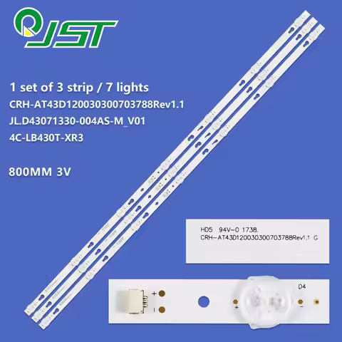 3pcs LED L43M5-5ASP L43M5-AX L43M5-AN LVF430LGDX JL.D43071330-004AS-M_V01 CRH-AT43D120030300703788RE