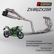 ZX25R / ZX4R AKRAPOVIC EXHAUST RACING LINE COMPLETE SET PNP FULL SYSTEM TITANIUM CARBON WITH MANIFOL