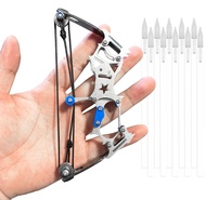 Mini Archery Bow Set Right Hand Mini Compound Bow Mini Hunting Bow Metal Material Catapult RH/LH for
