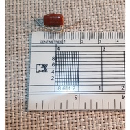 Capacitor 332J Type Polyester Value 0.0033 uf/400v. Size 1 cm