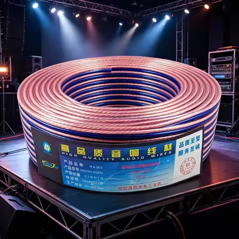 Core transparent audio cable, transparent blue speaker, speaker cable, car audio speaker cable