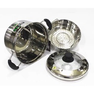 Pot Set with Multi-Function Steamer Steam Cooker, 2-layer Steamer Made of High Quality Durable 304 S