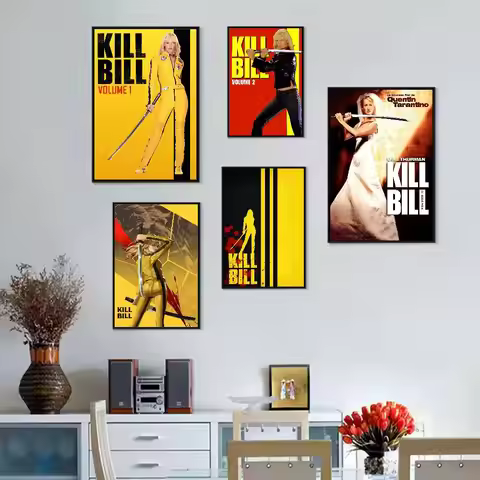 Classic Movie K-Kill Bill Volume DIY Sticky Poster Fancy Wall Sticker For Living Room Bar Decoration