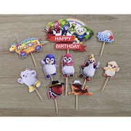 Badanamu character Cake Topper Set