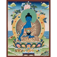 古董醫藥師佛唐卡 古代療法