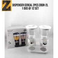 2-tube cereal Dispenser, Snack food storage cereal/ coffee/, candy/