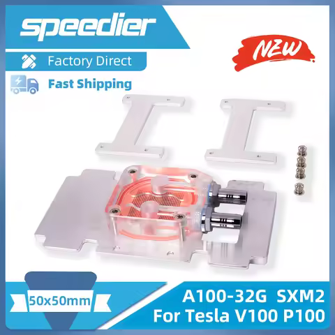 Nvidia V100 P100 A100 SXM2 Graphics Card Full Copper Cooler Water Cooling Block Plate Pagoda Head Wa