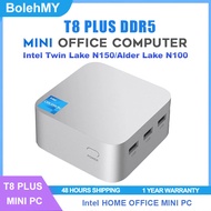 T8 PLUS Intel Twin Lake N150/Alder Lake N100 DDR5 M.2 2242 SATA Win11Dual Lan 3 Screen Mini PC