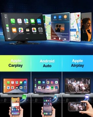 IVPQV TOGUARD บลูทูธไร้สาย Carplay & Android เครื่องเล่นมัลติมีเดียรถยนต์จอแสดงผล9 "กระจกหน้าจอสัมผั