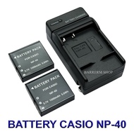 CNP-40 \ CNP40 \ NP40 แบตเตอรี่ \ แท่นชาร์จ \ แบตเตอรี่พร้อมแท่นชาร์จสำหรับกล้องคาสิโอ Battery \ Cha