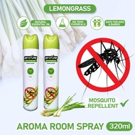 Twin Pack Aerofume Lemon Grass Spray (Mosquito Repellent) 320 ml (x2) Relaxing Room Spray Perfume Ai