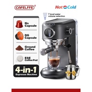 Cafelffe 4-in-1 Coffee Maker Hot/cold Dolce Gusto&nespresso Capsule Ese Pod Ground Cappuccino Espres
