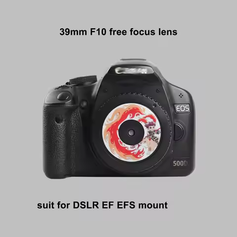 DSLR EF EF-S mount free focus lens 500D\850D 39mm F10 pancake lens Chinoiserie travel vintage film C