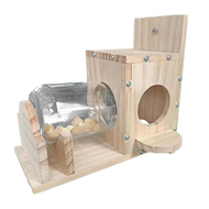 Squirrel Feeding Box Food Container Wooden Squirrel Pet Food Storage Tools Squirrel Bird Feeder Easy
