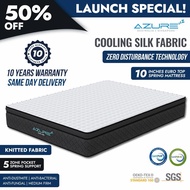 Azure™ Cooling Gel Mattress | Pocketed Springs | 10 Inch Quality Euro Top | Single, SS, Queen, King 
