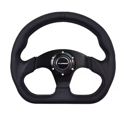 TIYPEOR 330mm Steering Wheel Genuine Leather Drift Car Racing Game Pc Steering Wheel