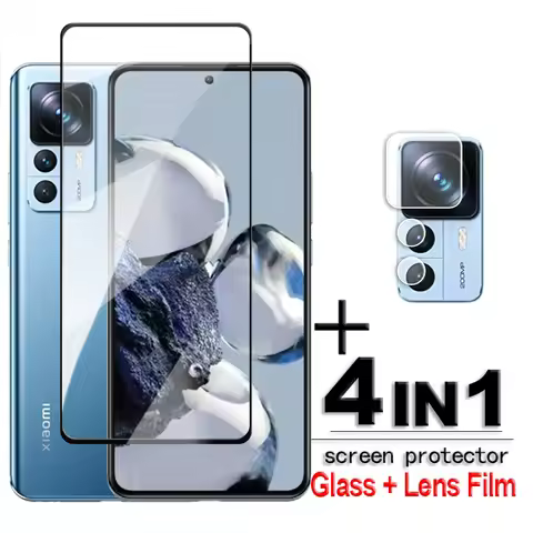 For Xiaomi 12T Pro Glass Xiaomi 12T Tempered Glass 2.5D Full Cover Glue Screen Protector Xiaomi 12 T
