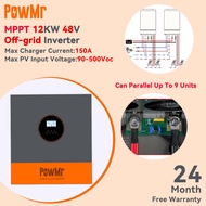 【Can Be Paralleled 9 Units】PowMr MPPT 12KW Off Grid Solar Hybrid Inverter 230Vac Built-in 150A MPPT 