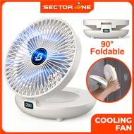 [SHIP 24HR] Rechargeable Fan Mini Fan Wall Mounting Fan Folding Fan Desktop Fan (7inch) USB Fan Kipas Mini USB Fan i Fan