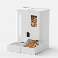 WEILIANG【2 in 1Water&Food Feeder】Automatic Cat feeder Cat Water Dispenser Food Dispenser Pet Auto do