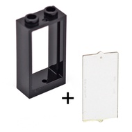 COOLPON|This Is LEGO Lego's Parts Window Frame (Black) 1x2x3 60593+Glass 60602 35287
