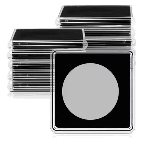 20 Pcs Silver Dollar Coin Holder, 2 X 2 Half Dollar Coin Holder Coin Capsule Coin Snap Plastic Coin 
