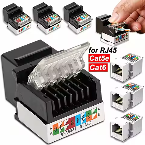 For RJ45 Cat6/Cat5e Ethernet Keystone Jack No Punch-Down Cat6/Cat5e RJ45 Cat6/Cat5e Ethernet Module