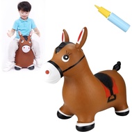 INPANY Bouncy Horse Hopper Toys, Toddlers Bouncing Farm Animals, Inflatable Jumping Hopping Horse, R