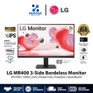 LG 24" 24MR400 | 27" 27MR400 | IPS FHD | AMD FreeSync™ | 100Hz | 5ms | 3-Side Borderless Monitor | 3