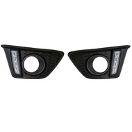 DRL fog lights daytime running lamp led for Honda Fit Jazz 2014 2015 2016 2017 wires switch relay bu